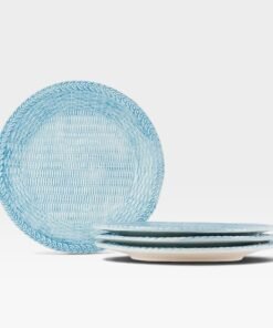 Les Ottomans Ceramic Basket-Weave Plates