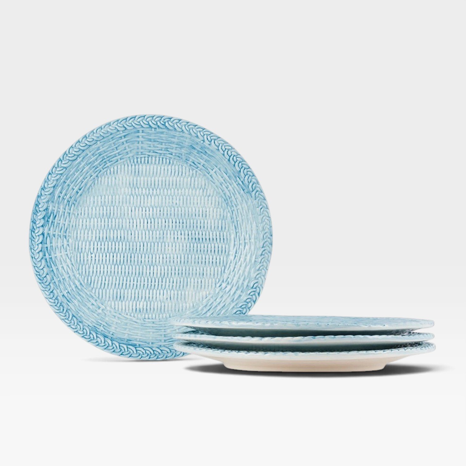 Les Ottomans Ceramic Basket-Weave Plates