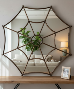 Iron Spiderweb Mirror
