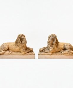 Magnificent Reclining Lion Statues