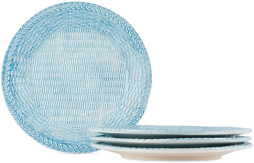 Les Ottomans Ceramic Basket-Weave Plates - Image 3
