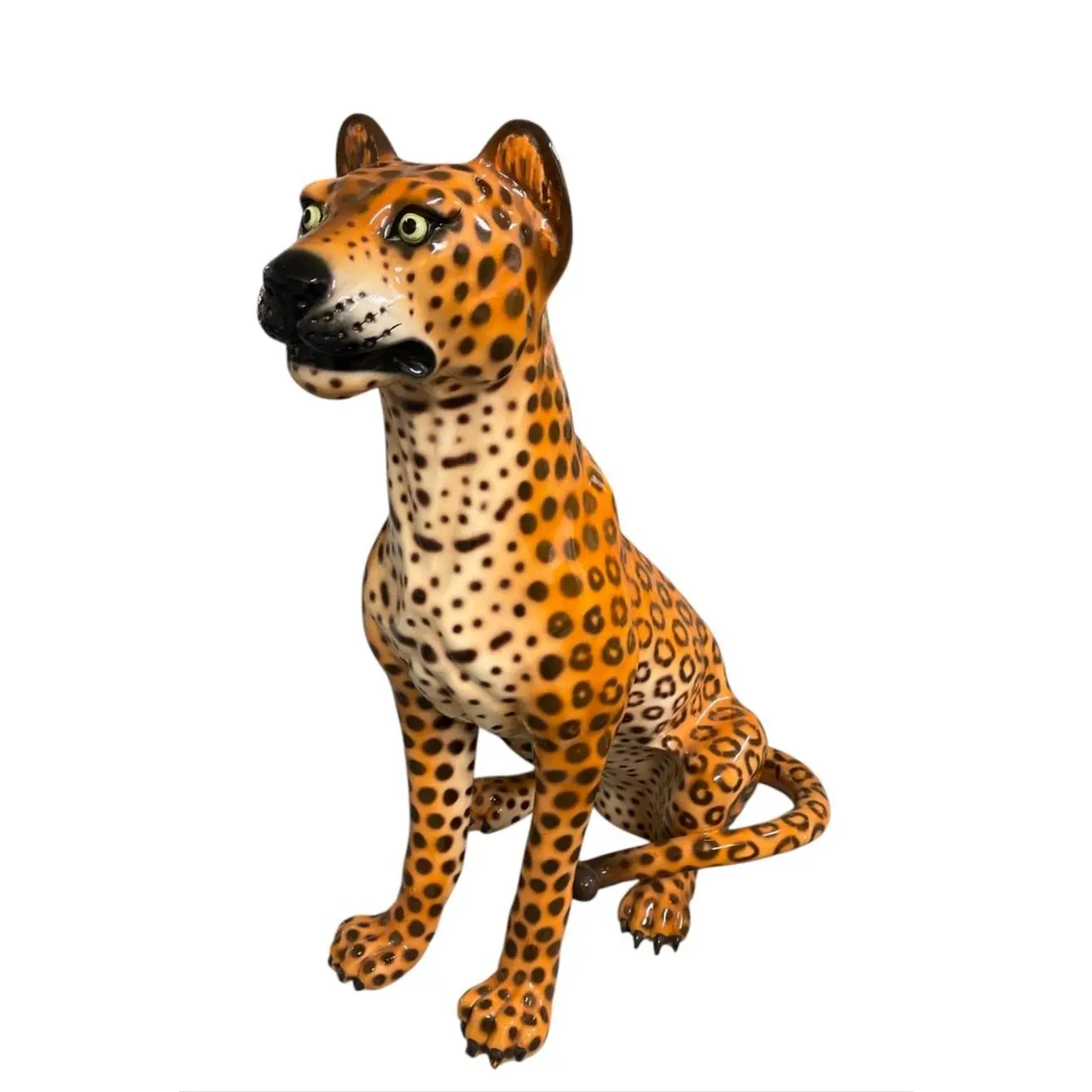 Vintage Ceramic Leopard Statue - Image 5