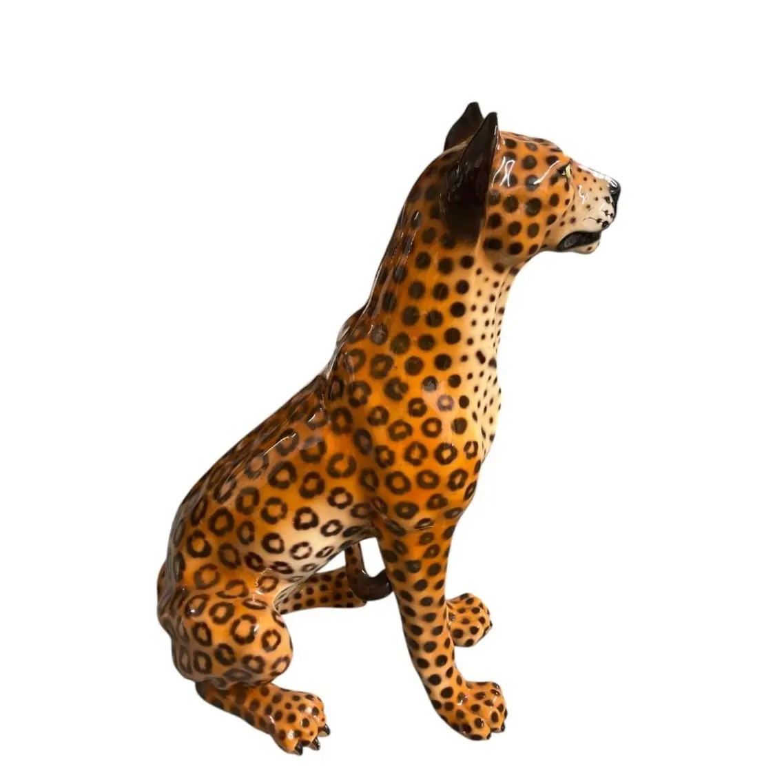 Vintage Ceramic Leopard Statue - Image 4
