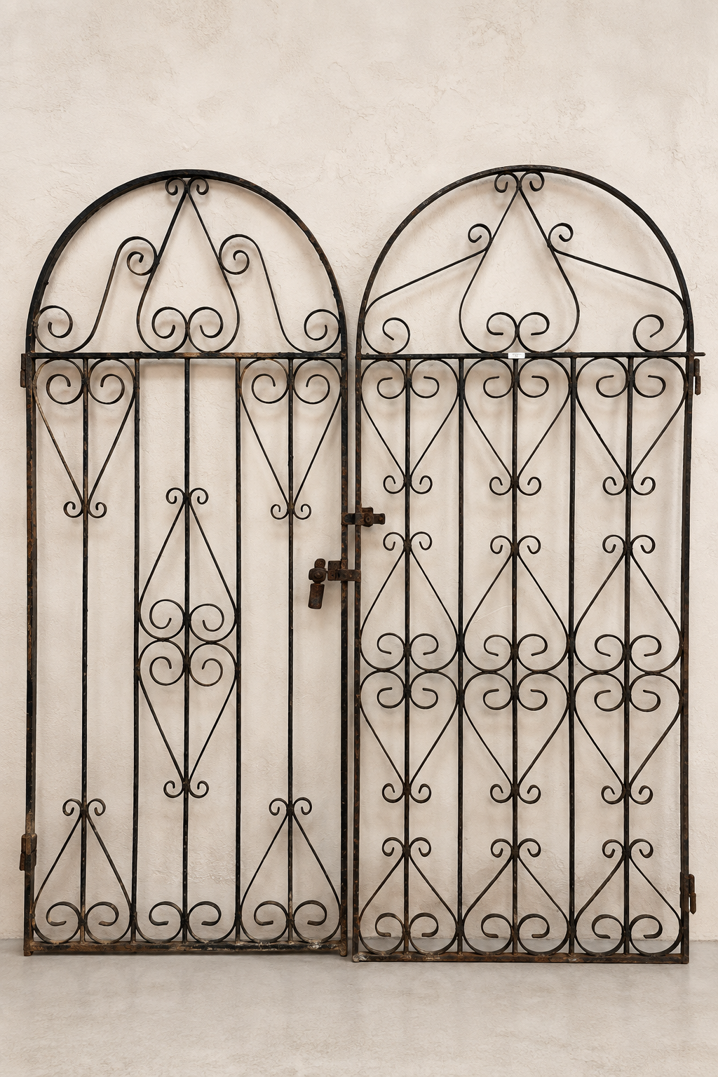 Pair of Antique Arched Iron Gates