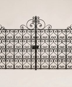 Antique Wrought Iron Double Driveway Gate