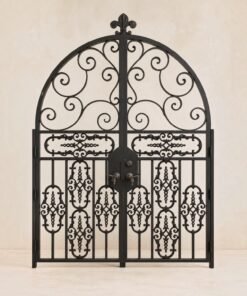 Antique Arched Wrought Iron Double Gate