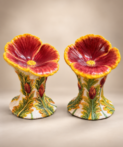 Ceramic Poppy Flower Chair or Garden Seat