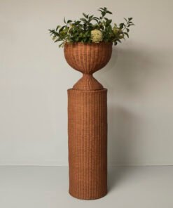 Hampton Large Rattan Pedestal Vase